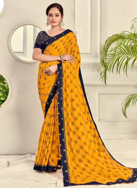 Yellow Colour MINTORSI KAMAL BRASSO Latest Fancy Exclusive Wear Designer Saree Collection 27278